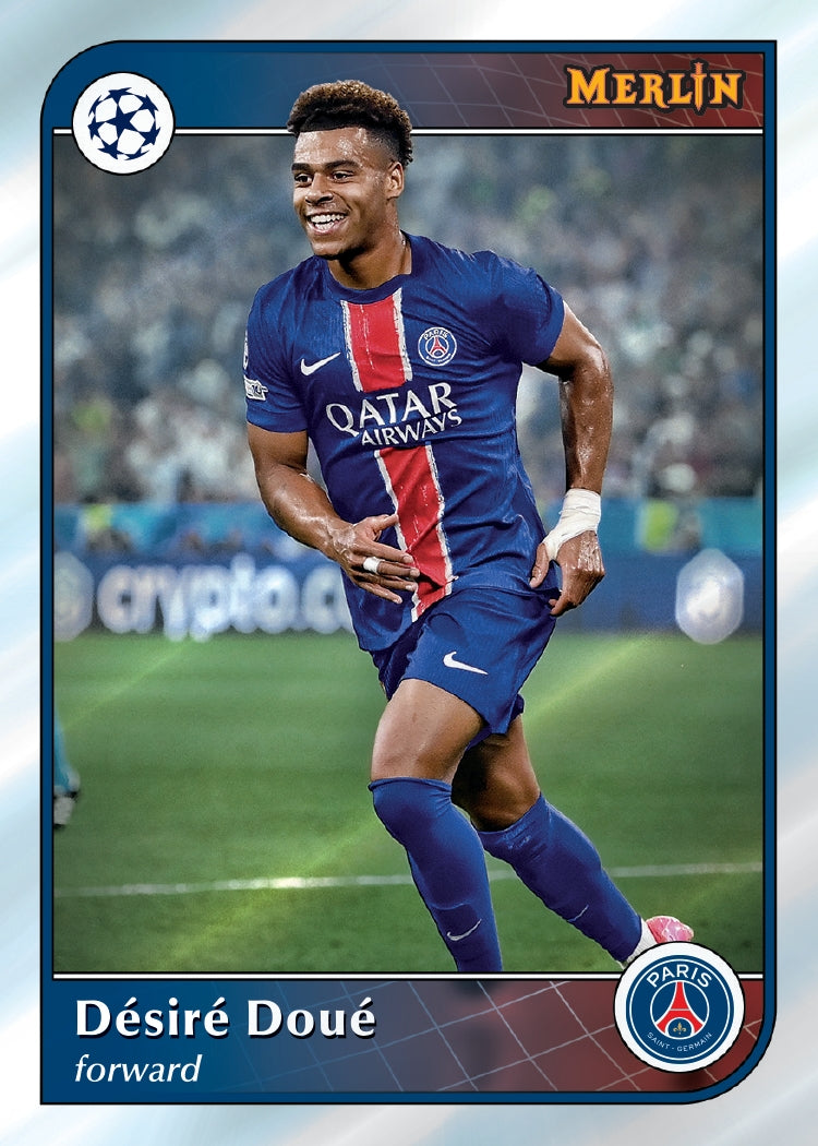 2024-25 Topps UEFA Club Competitions Merlin Chrome Soccer Hobby, Pack
