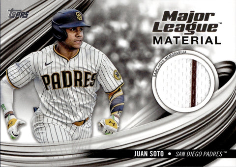 2023 Juan Soto Topps Update MAJOR LEAGUE MATERIAL JERSEY RELIC #MLM-JS San Diego Padres