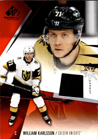 2023-24 William Karlsson Upper Deck SP Game Used RED JERSEY RELIC #5 Las Vegas Golden Knights