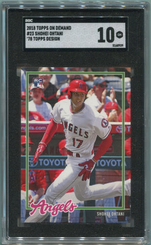 2018 Shohei Ohtani Topps On Demand INSPIRED BY 1978 '78 ROOKIE RC SGC 10 #23 Anaheim Angels 8939