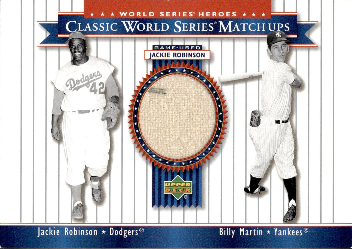 Sold at Auction: 2002 Upper Deck Classic World Series Matchups Jackie  Robinson & Billy Martin Game Used Jersey Baseball Cards. Jackie Robinson  Game Used Pants