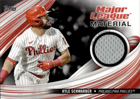 2023 Kyle Schwarber Topps Update RED MAJOR LEAGUE MATERIAL JERSEY 119/199 RELIC #MLM-KS Philadelphia Phillies