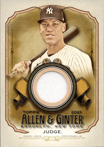 2021 Aaron Judge Topps Allen & Ginter JERSEY RELIC #AGA-AJ New York Yankees