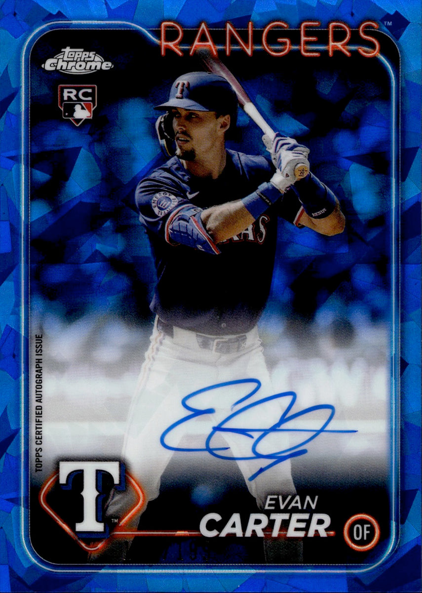 2024 Evan Carter Topps Chrome Sapphire Edition ROOKIE AUTO 188/199 AUT