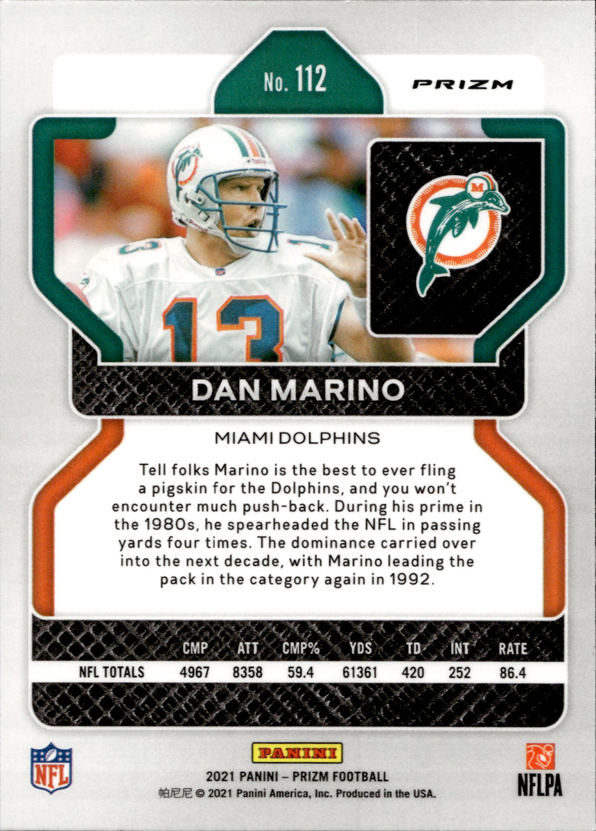 2021 Dan Marino Panini Prizm BLACK AND WHITE CHECKERBOARD #112 Miami D