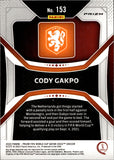 2022 Cody Gakpo Panini Prizm World Cup Qatar GREEN WAVE ROOKIE RC #153 Netherlands