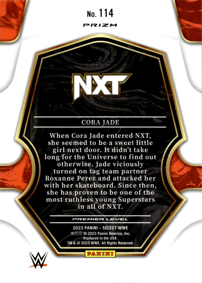 2023 Cora Jade Panini Select WWE PREMIER LEVEL PURPLE 10/99 #114 NXT