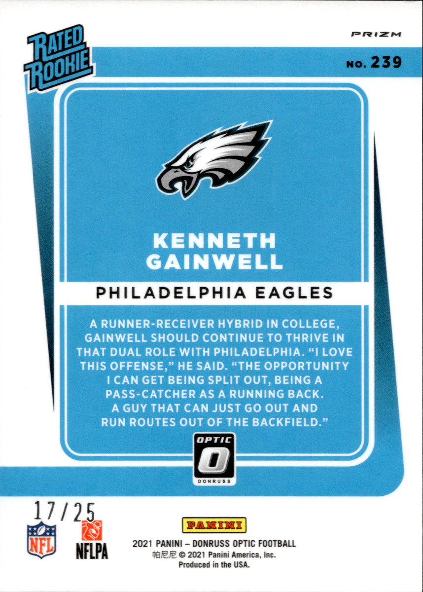 Kenneth Gainwell(Philadelphia Eagles)2021 Panini Playbook Rookie