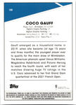 2021 Coco Gauff Topps Chrome ROOKIE RC #100 U.S. Open 3