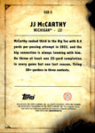 2023 JJ McCarthy Bowman University Best REFRACTOR WANTED GUNSLINGER ROOKIE RC #GSB-5 Minnesota Vikings