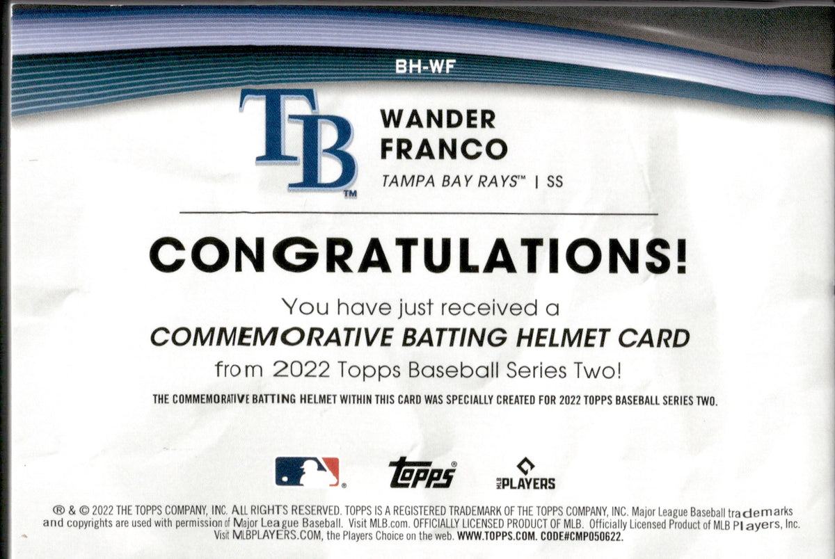 Tampa Bay Rays: Wander Franco 2022 - Officially Licensed MLB