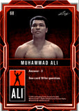 2024 Muhammad Ali Leaf Legacy Collection PRISMATIC PLATINUM BLUE 4/8 #68 Boxing Great