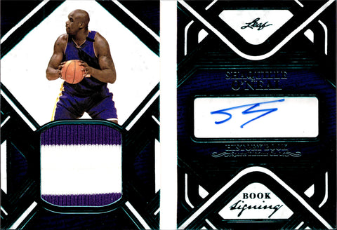 2023 Shaquille O'Neal Leaf History Book SIGNING JERSEY AUTO 2/5 AUTOGRAPH RELIC #BS-SO1 Los Angeles Lakers HOF