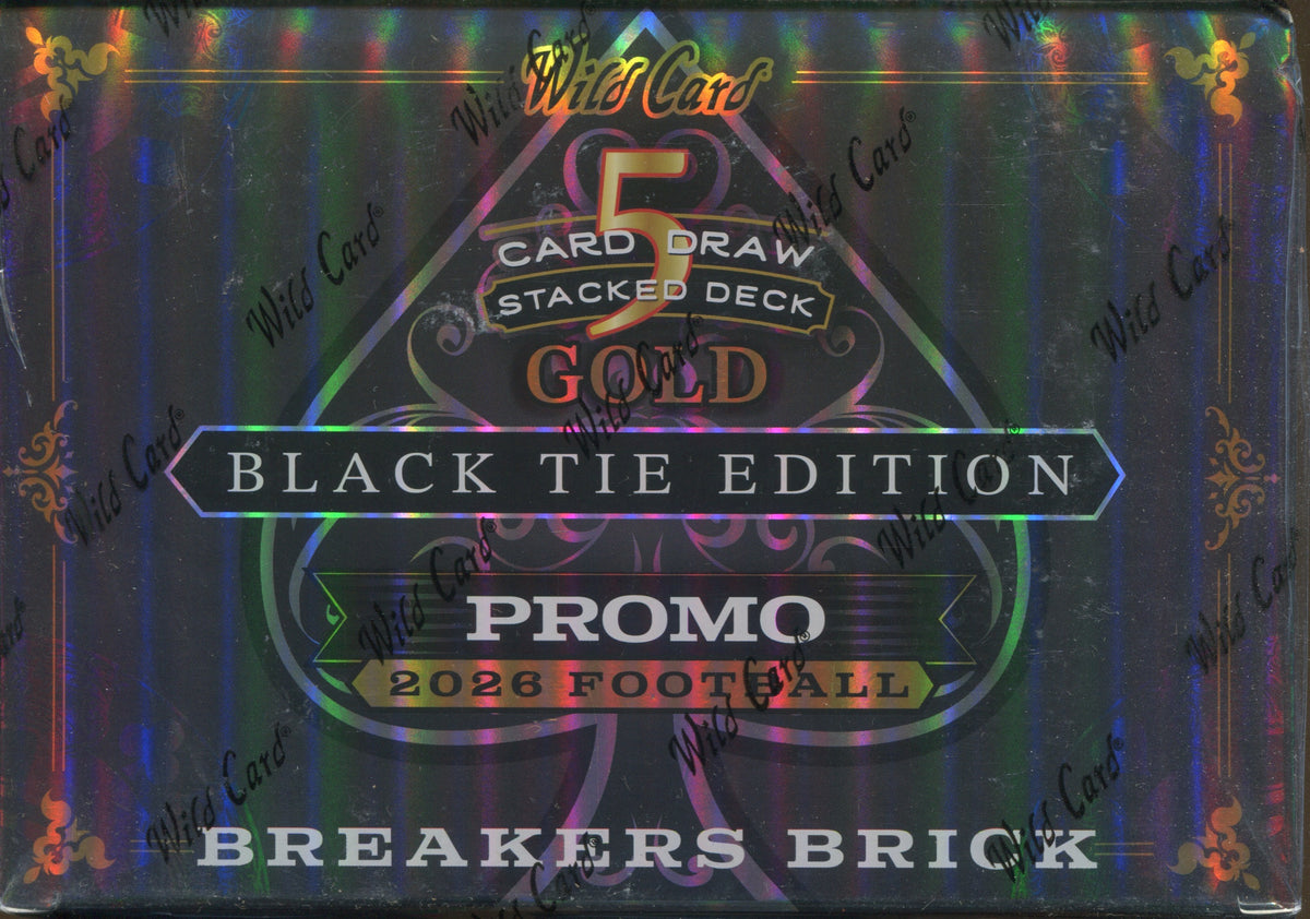2026 Wild Card Five Card Draw Stacked Deck Gold Football Black Tie Edi