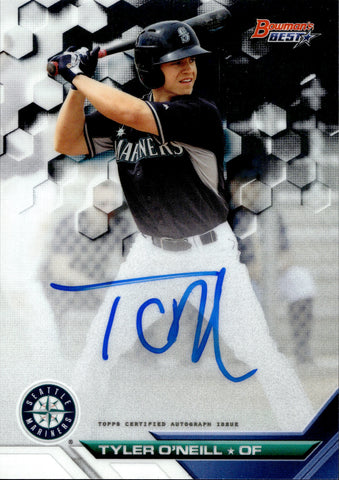 2016 Tyler O'Neill Bowman's Best of 2016 ROOKIE AUTO AUTOGRAPH #B16-TO Seattle Mariners 2