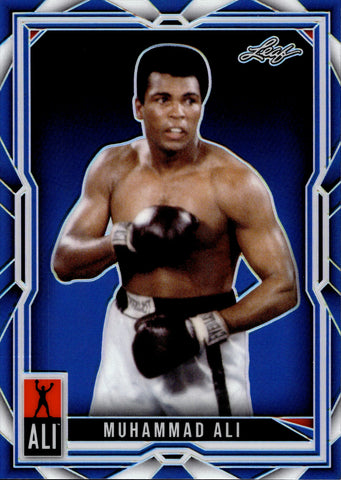 2024 Muhammad Ali Leaf Legacy Collection PRISMATIC DARK BLUE 3/3 #81 Boxing Great
