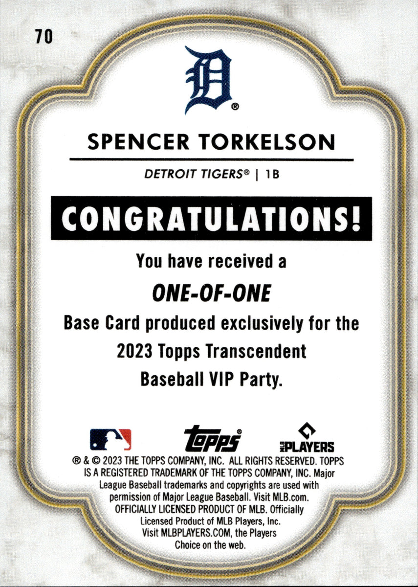 2023 Spencer Torkelson Topps Transcendent VIP PARTY 1/1 ONE OF ONE #70