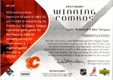 2007-08 Lanny McDonald Alex Tanguay Upper Deck SPx SILVER WINNING COMBOS DUAL 83/99 #WC-MT Calgary Flames