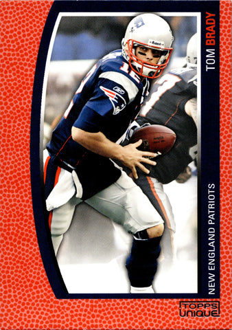 2009 Tom Brady Topps Unique RED PREMIER 320/799 #50 New England Patriots