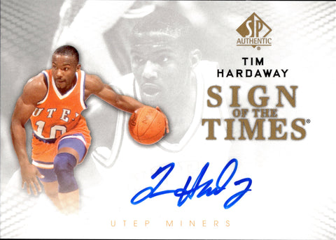 2012-13 Tim Hardaway Upper Deck SP Authentic SIGN OF THE TIMES AUTO AUTOGRAPH #S-TH Golden State Warriors HOF