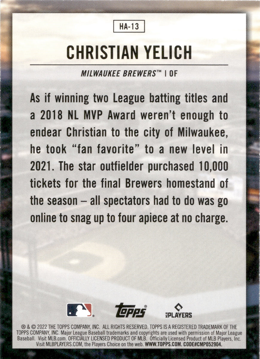 Christian Yelich Signature Series Milwaukee Brewers Premium MLB