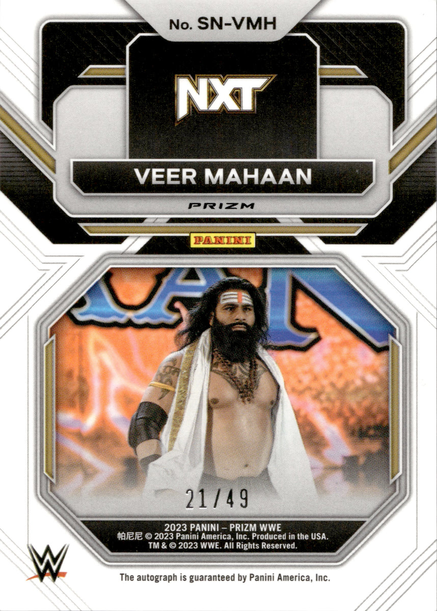 2022 Veer Mahaan Panini Prizm WWE BLUE SENSATIONAL SIGNATURES AUTO 21/