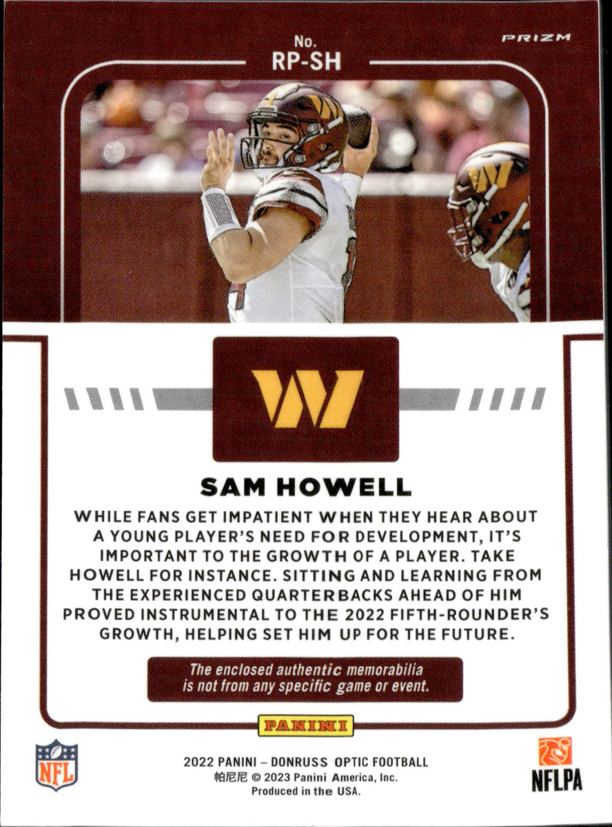 2022 Score Sam Howell Rookie RC - Washington Commanders