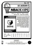 2023-24 GG Jackson II Panini NBA Hoops TEAL EXPLOSION ROOKIE RC #275 Memphis Grizzlies