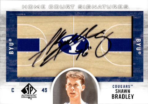 2012-13 Shawn Bradley Upper Deck SP Authentic HOME COURT SIGNATURES AUTO AUTOGRAPH #HC-SB Philadelphia 76ers