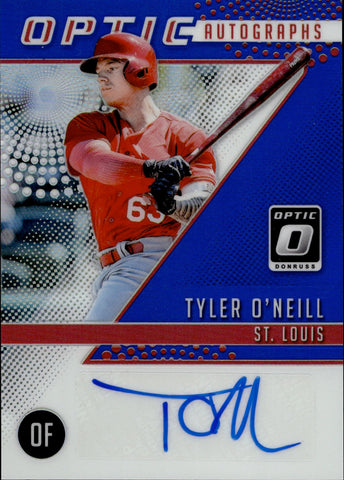 2018 Tyler O'Neall Donruss Optic BLUE AUTO 11/50 AUTOGRAPH #OA-TO St. Louis Cardinals