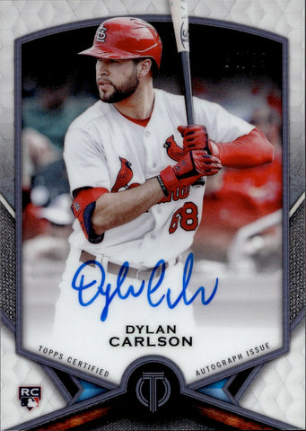 2021 Dylan Carlson Topps Tribute ROOKIE LEAGUE INAUGURATIONS AUTO 84/99 AUTOGRAPH RC #LIA-DC St. Louis Cardinals