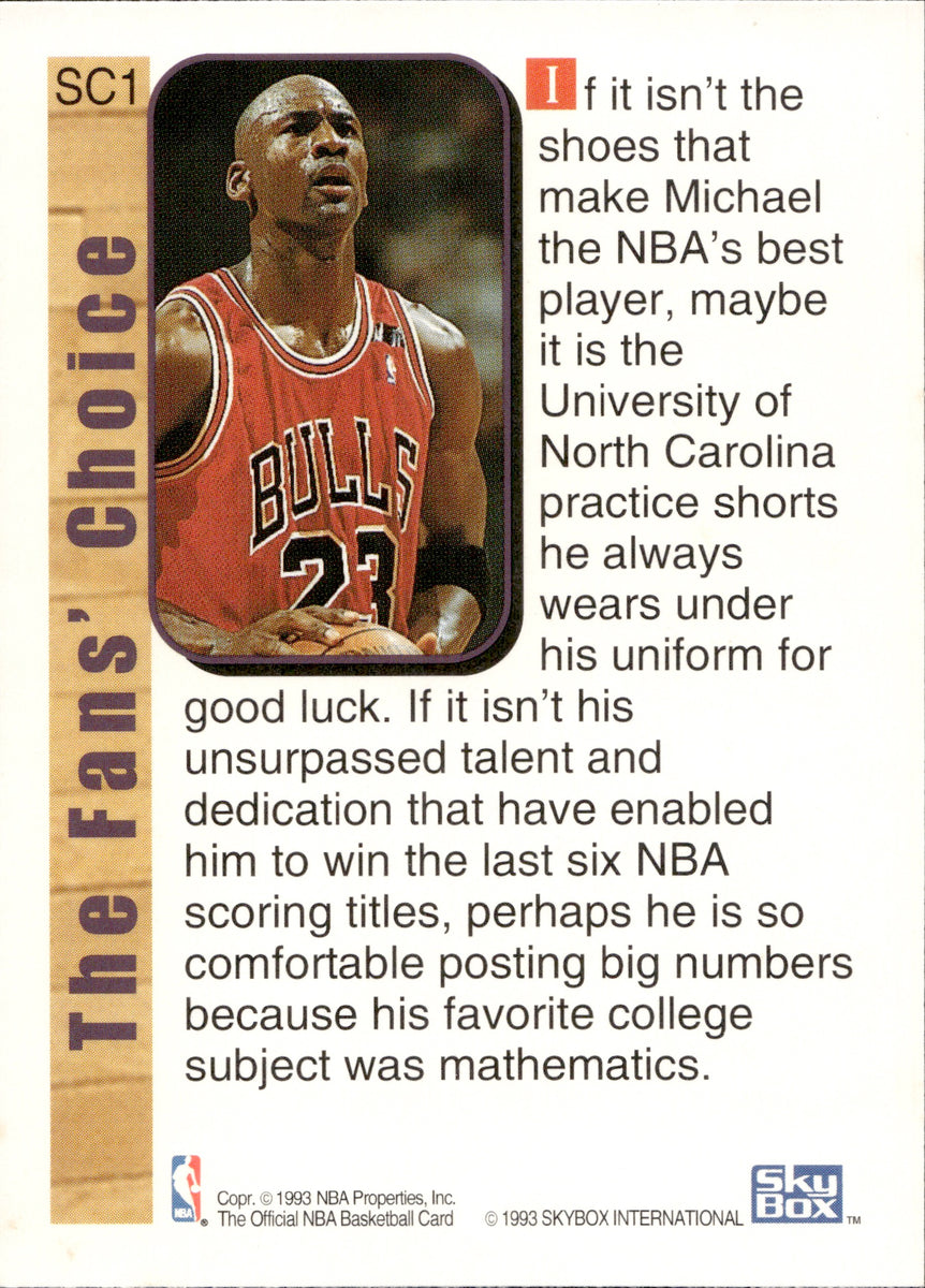 Michael Jordan 1993 NBA Hoops Supreme Court Card