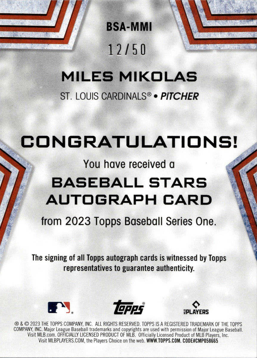 Miles Mikolas 2022 Major League Baseball All-Star Game Autographed