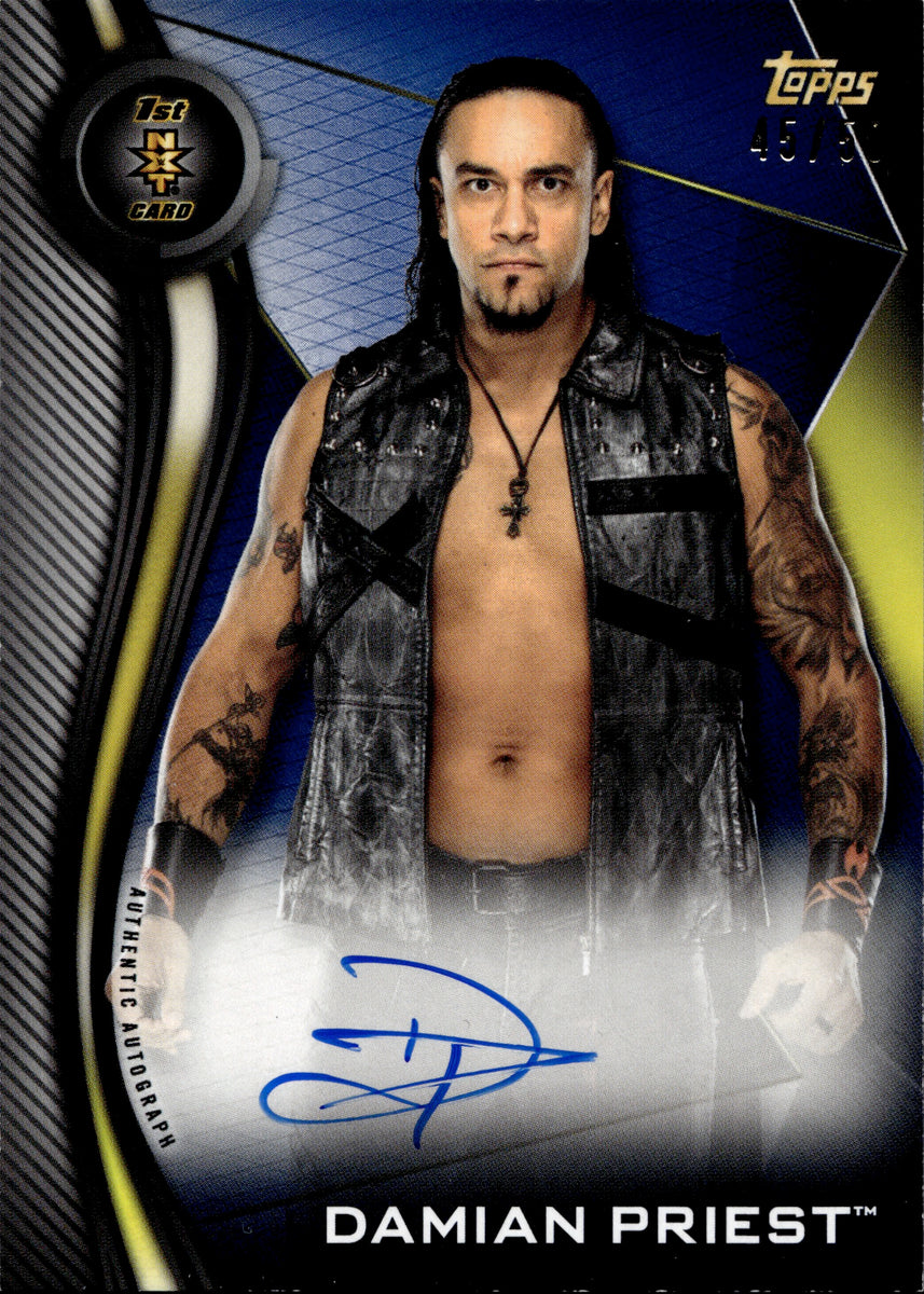 2019 Damian Priest Topps WWE NXT BLUE ROOKIE AUTO 45/50 AUTOGRAPH RC #A-PM  Judgement Day