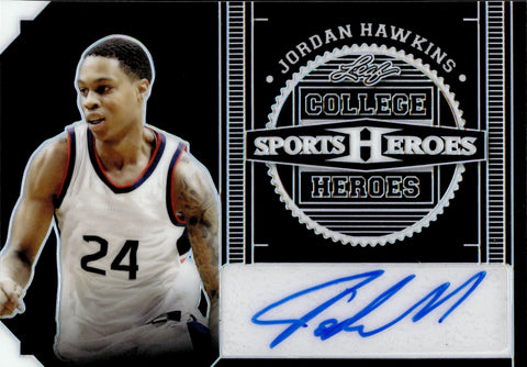 2024 Jordan Hawkins Leaf Sports Heroes COLLEGE HEROES AUTO 38/49 AUTOGRAPH #CH-JH2 New Orleans Pelicans
