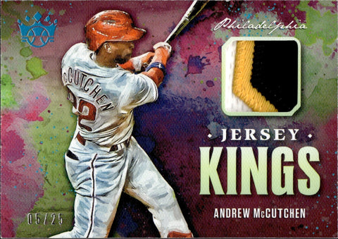 2021 Andrew McCutchen Panini Diamond Kings JERSEY KINGS PATCH 05/25 RELIC #JK-AM Philadelphia Phillies