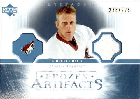 2005-06 Brett Hull Upper Deck Artifacts FROZEN ARTIFACTS JERSEY 236/275 RELIC #FA-BH Phoenix Coyotes HOF