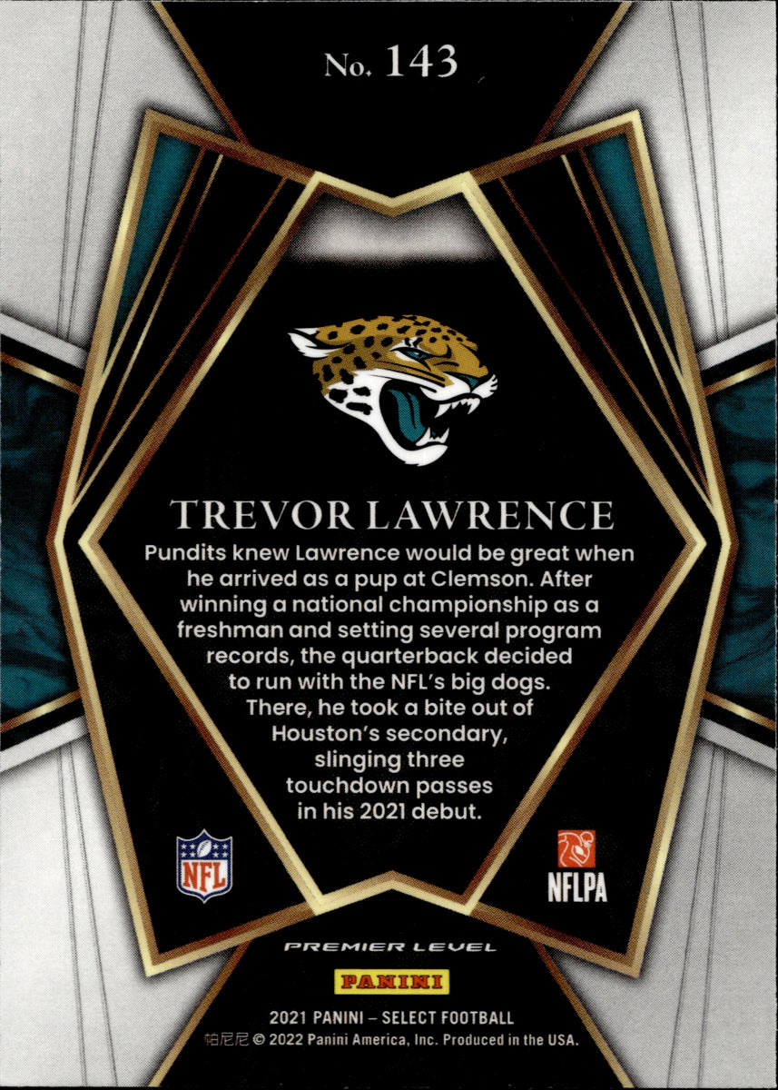 TREVOR LAWRENCE JACKSONVILLE JAGUARS ROOKIE CARD JERSEY #16 CLEMSON RC 2021  Leaf