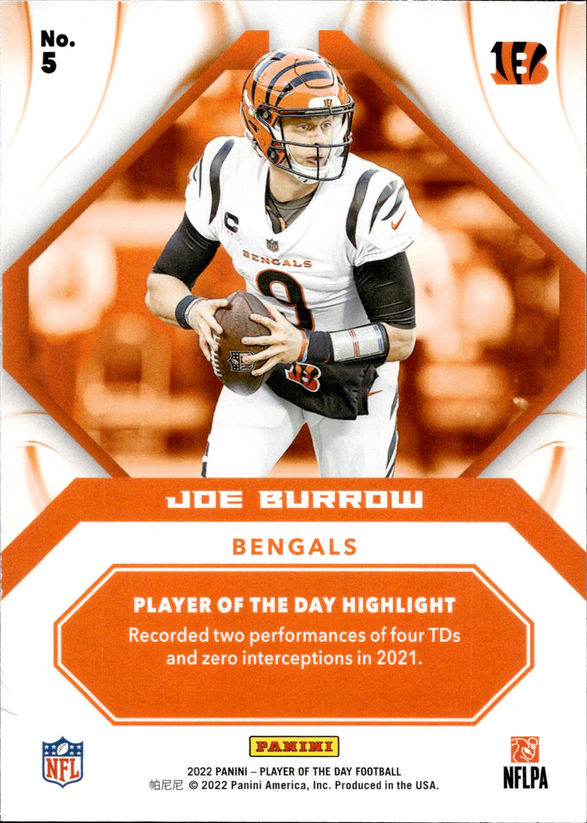 2022 Joe Burrow Player of the Day BLUE 11/25 #5 Cincinnati Bengals