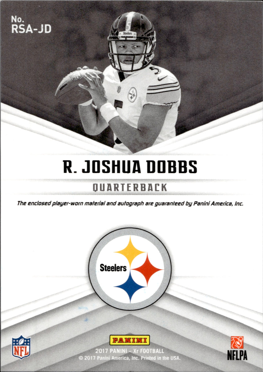 Pittsburg Steelers quarterback R Joshua Dobbs rookie football card