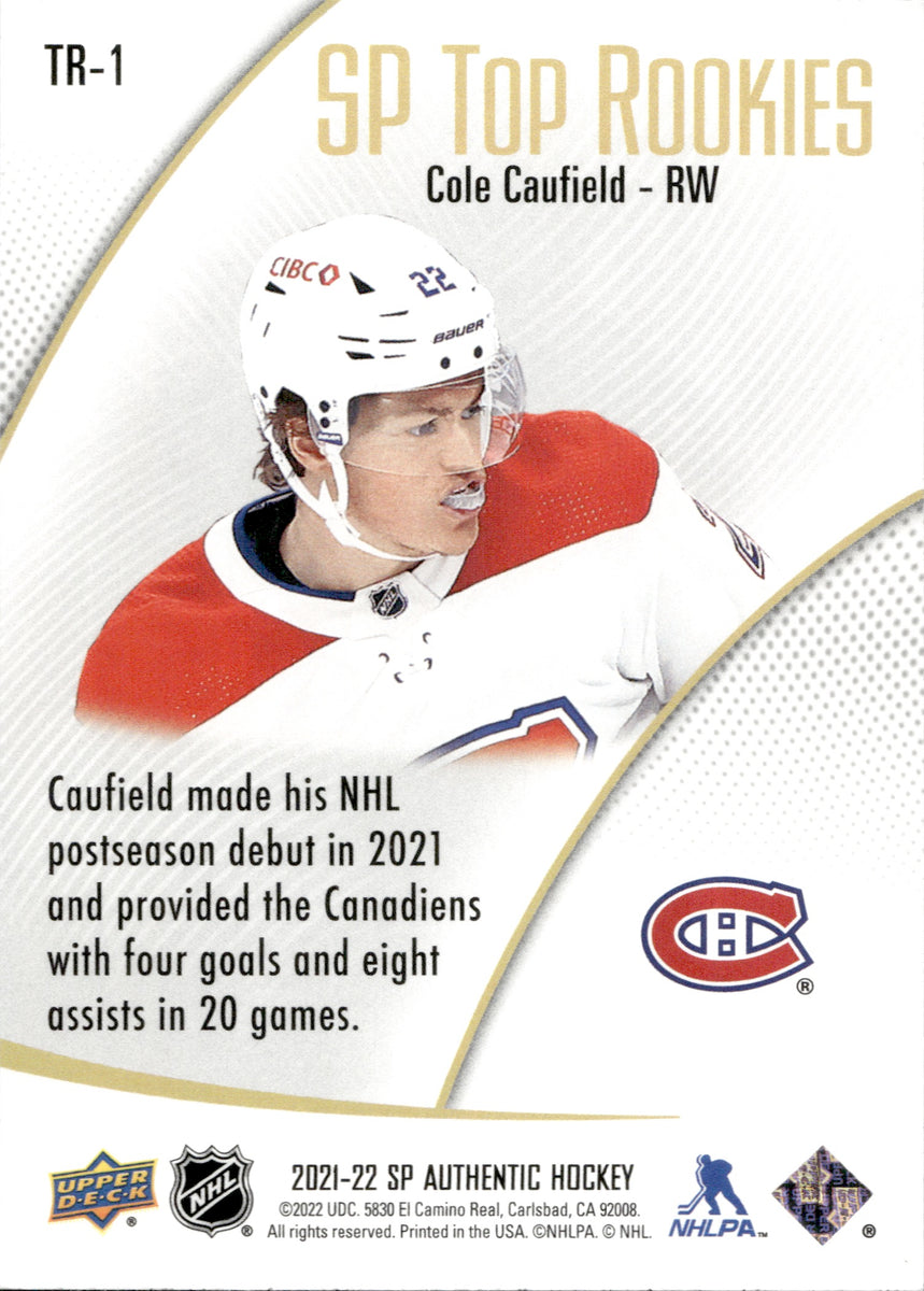 2021-22 Ud Canvas Cole Caufield Montreal Canadiens Rookie Card Mint