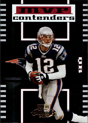 2004 Tom Brady Playoff Contenders MVP CONTENDERS 0977/1250 #MC-14 New England Patriots