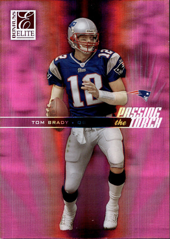 2004 Tom Brady Donruss Elite PASSING THE TORCH 0185/1000 #PT-10 New England Patriots