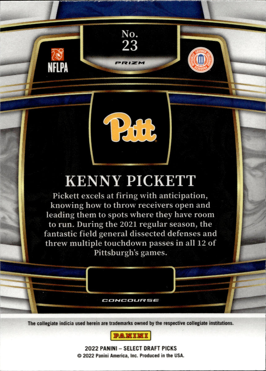 NFL 2022 Panini Select Draft Picks Blue Concourse Kenny Pickett #23 [Rookie]