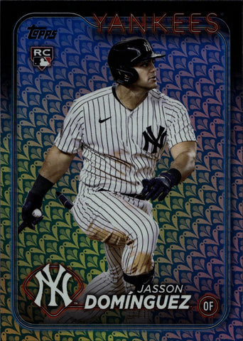 2024 Jasson Dominguez Topps Series 1 HOLIDAY ROOKIE RC #60 New York Yankees