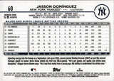 2024 Jasson Dominguez Topps Series 1 HOLIDAY ROOKIE RC #60 New York Yankees