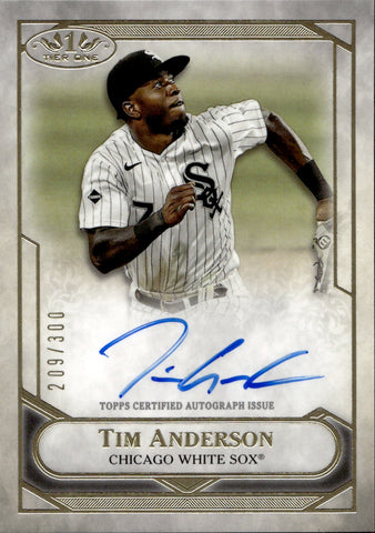 2021 Tim Anderson Topps Tier One TALENT AUTO 209/300 AUTOGRAPH #TITA-TA Chicago White Sox