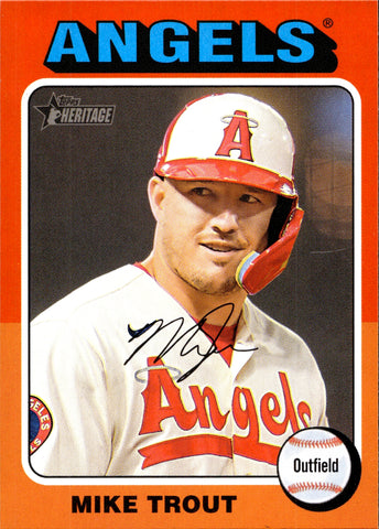 2024 Mike Trout Topps Heritage SP LOW NUMBER SHORT PRINT #52 Anaheim Angels