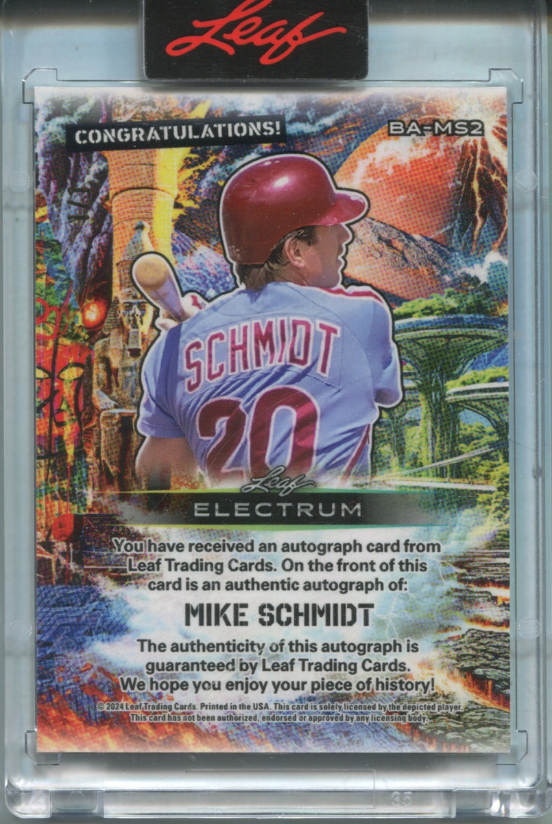 2024 Mike Schmidt Leaf Electrum GOLD AUTO 1/1 ONE OF ONE AUTOGRAPH BA