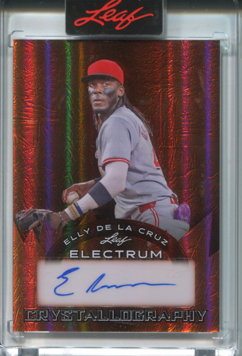 2024 Elly De La Cruz Leaf Electrum BRONZE ROOKIE CRYSTALLOGRAPHY AUTO